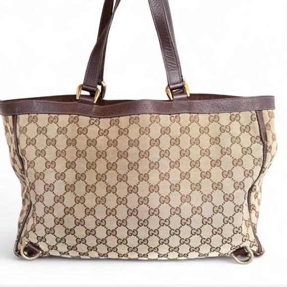 Gucci Brown Monogram Tote Bag with COA - Picture 6 of 17